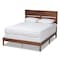 Baxton Studio Anthony Walnut Wood Queen Size Panel Bed 167-10724 - alternate 1